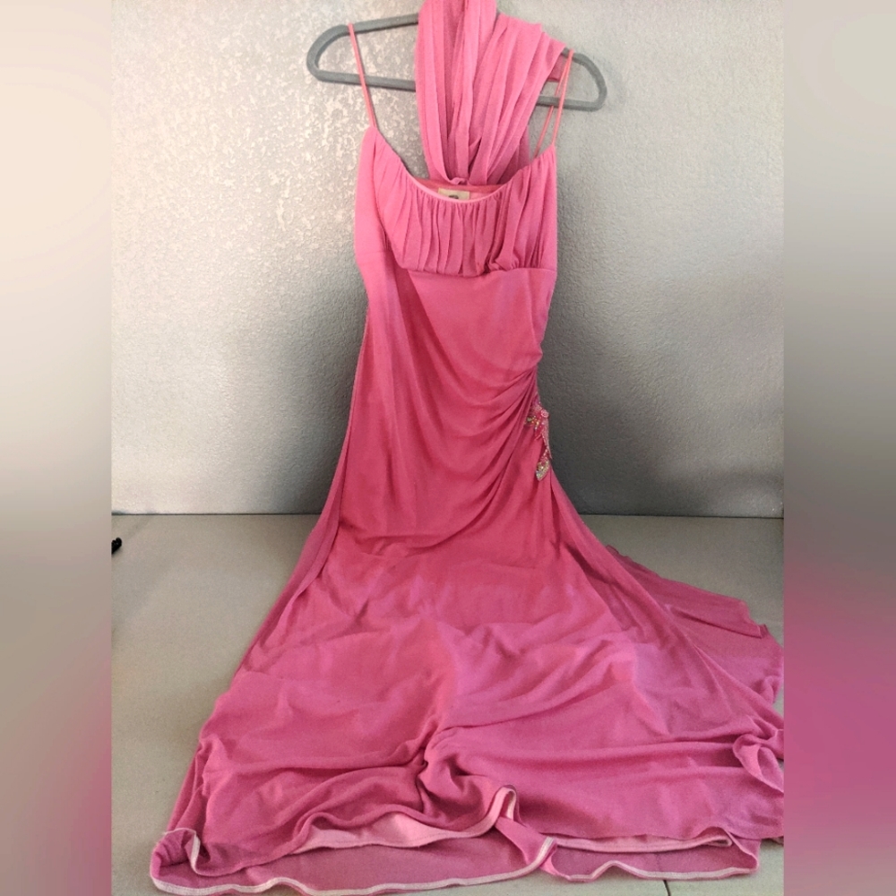 Vintage Retro Pink Elegant Party Dress Wedding Bridesmaid Embellishment Fairy